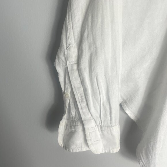 Madewell White Tie-Front Shirt Size Small Summer Vacation Lightweight - Picture 7 of 12